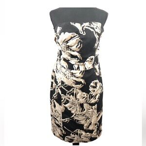 Banana Republic linen blend strapless sheath - size 4p